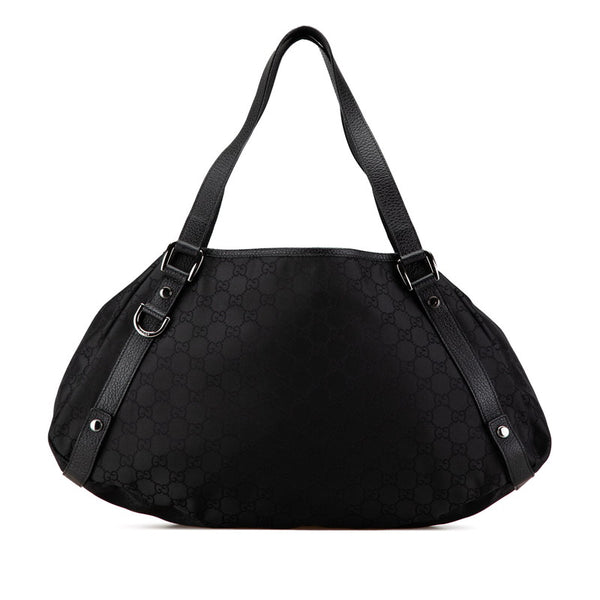 グッチ GGナイロン アビー ハンドバッグ 293578 ブラック ナイロン レザー レディース GUCCI 【中古】