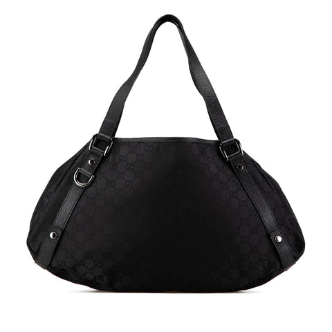 グッチ GGナイロン アビー ハンドバッグ 293578 ブラック ナイロン レザー レディース GUCCI 【中古】