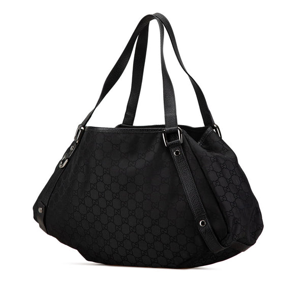 グッチ GGナイロン アビー ハンドバッグ 293578 ブラック ナイロン レザー レディース GUCCI 【中古】