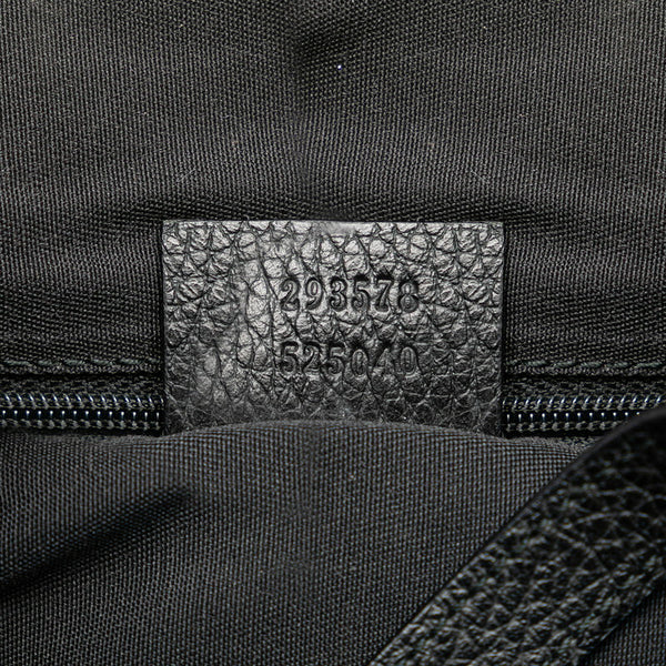 グッチ GGナイロン アビー ハンドバッグ 293578 ブラック ナイロン レザー レディース GUCCI 【中古】