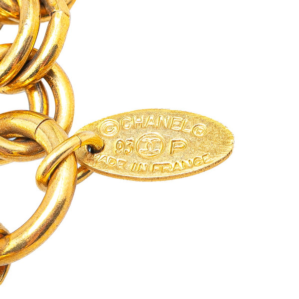 シャネル ヴィンテージ ココマーク ミラー チェーン ペンダントネックレス ゴールド メッキ レディース CHANEL 【中古】