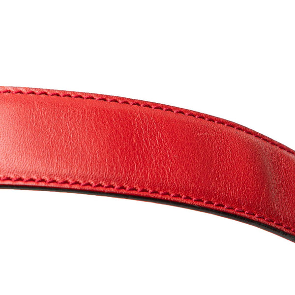 サルヴァトーレフェラガモ ガンチーニ ワンショルダーバッグ ブラック レッド キャンバス レザー レディース Salvatore Ferragamo 【中古】