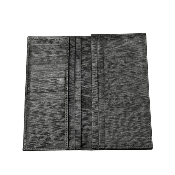 サルヴァトーレフェラガモ 二つ折り長財布 KY-66 7092 ブラック レザー レディース Salvatore Ferragamo 【中古】