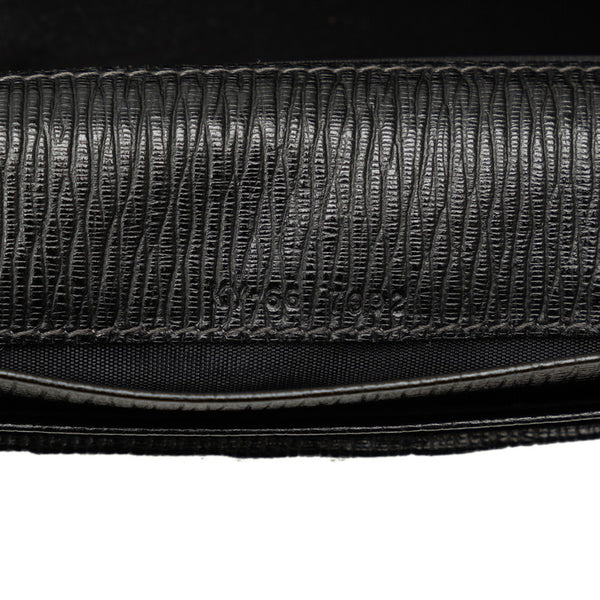 サルヴァトーレフェラガモ 二つ折り長財布 KY-66 7092 ブラック レザー レディース Salvatore Ferragamo 【中古】