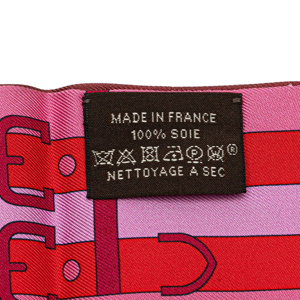エルメス ツイリー ROCABAR ロカバール スカーフ ピンク マルチカラー シルク レディース HERMES 【中古】