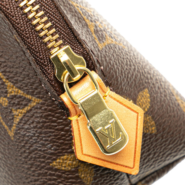 ルイ ヴィトン モノグラム ポシェット コスメティック ポーチ M47515 ブラウン PVC レザー レディース LOUIS VUITTON 【中古】