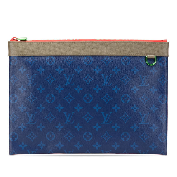 ルイ ヴィトン モノグラム パシフィック アポロ クラッチバッグ M63047 ブルー グレー マルチカラー PVC レザー メンズ LOUIS VUITTON 【中古】