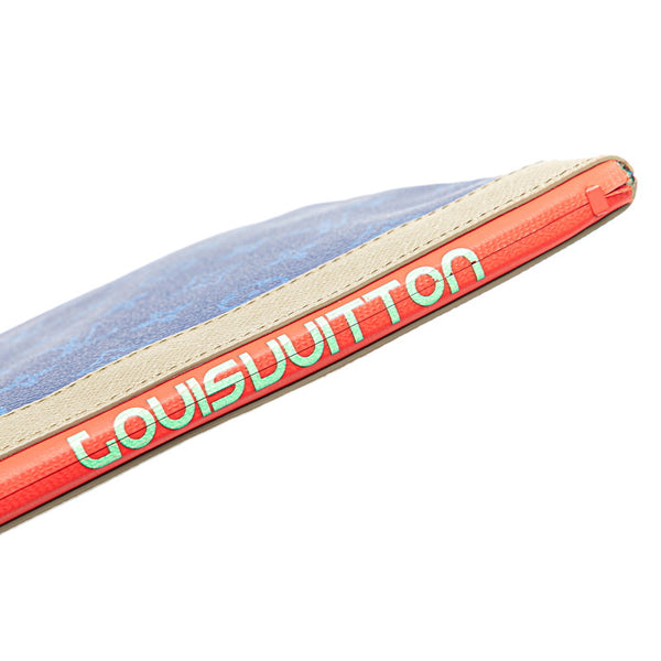 ルイ ヴィトン モノグラム パシフィック アポロ クラッチバッグ M63047 ブルー グレー マルチカラー PVC レザー メンズ LOUIS VUITTON 【中古】