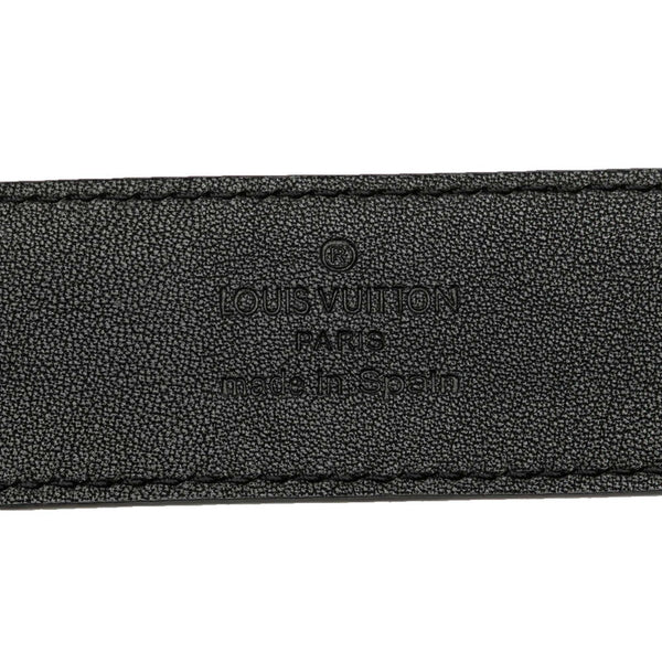 ルイ ヴィトン サンチュール ポンヌフ ベルト 80/32 M6066 ブラック シルバー レザー メタル メンズ LOUIS VUITTON 【中古】