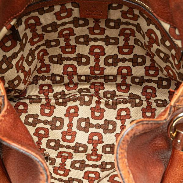 グッチ グッチシマ インディ フリンジ ハンドバッグ ショルダーバッグ 2WAY 185566 ブラウン レザー レディース GUCCI 【中古】