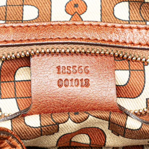 グッチ グッチシマ インディ フリンジ ハンドバッグ ショルダーバッグ 2WAY 185566 ブラウン レザー レディース GUCCI 【中古】