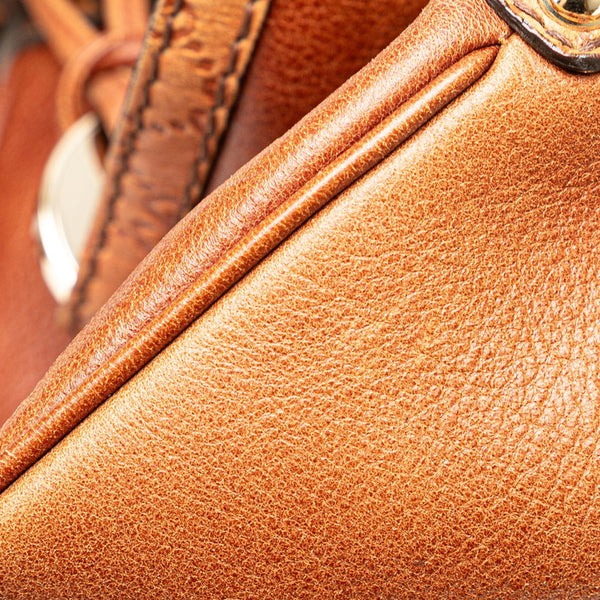 グッチ グッチシマ インディ フリンジ ハンドバッグ ショルダーバッグ 2WAY 185566 ブラウン レザー レディース GUCCI 【中古】