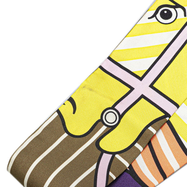 エルメス ツイリー QUADRIGE BAYADERE カドリージュ バヤデール スカーフ マルチカラー シルク レディース HERMES 【中古】