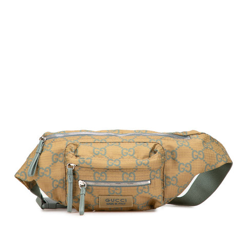 グッチ GGリップストップ ウエストバッグ ボディバッグ 792287 カーキグリーン ナイロン レディース GUCCI 【中古】