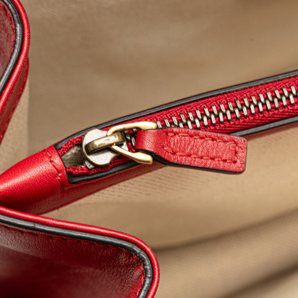 グッチ バンブー デュオニュソス ハンドバッグ ショルダーバッグ 2WAY 448075 レッド レザー レディース GUCCI 【中古】