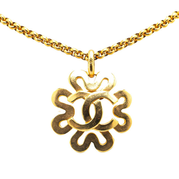 シャネル ヴィンテージ ココマーク ネックレス ゴールド メッキ レディース CHANEL 【中古】