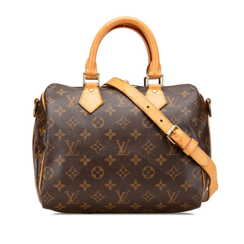 ルイ ヴィトン モノグラム スピーディ25 ハンドバッグ ショルダーバッグ 2WAY M41109 ブラウン PVC レザー レディース LOUIS VUITTON 【中古】