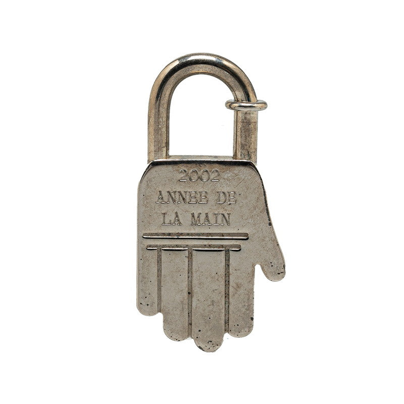 エルメス ハンド 2002年限定 カデナ パドロック 南京錠 シルバー メタル レディース HERMES 【中古】