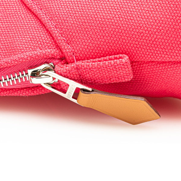 エルメス ボリードポーチ ミニミニ ポーチ ハイビスカス ピンク キャンバス レディース HERMES 【中古】