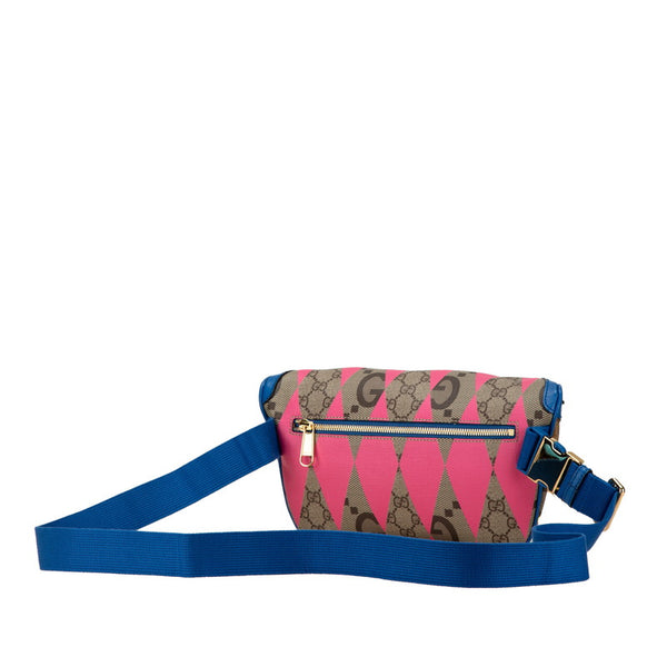 グッチ GGランバス ボディバッグ ウエストバッグ 733240 ベージュ ブルー マルチカラー PVC レザー レディース GUCCI 【中古】