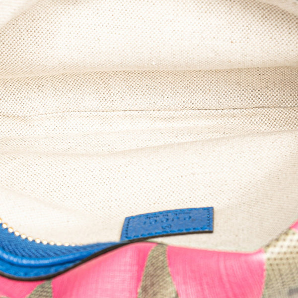 グッチ GGランバス ボディバッグ ウエストバッグ 733240 ベージュ ブルー マルチカラー PVC レザー レディース GUCCI 【中古】