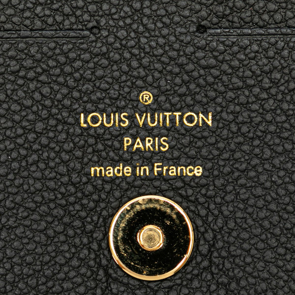 ルイ ヴィトン モノグラム アンプラント ポルトフォイユ アデル 長財布 M62528 ノワール レザー レディース LOUIS VUITTON 【中古】
