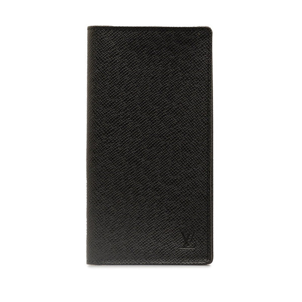 ルイ ヴィトン タイガ ポルトカルト クレディ 長財布 M31002 アルドワーズ ブラック レザー レディース LOUIS VUITTON 【中古】