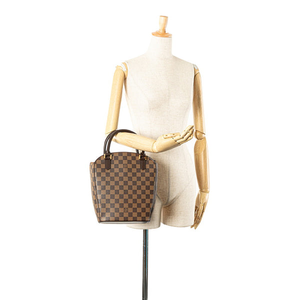 ルイ ヴィトン ダミエ サリア ソー ハンドバッグ N51284 ブラウン PVC レザー レディース LOUIS VUITTON 【中古】