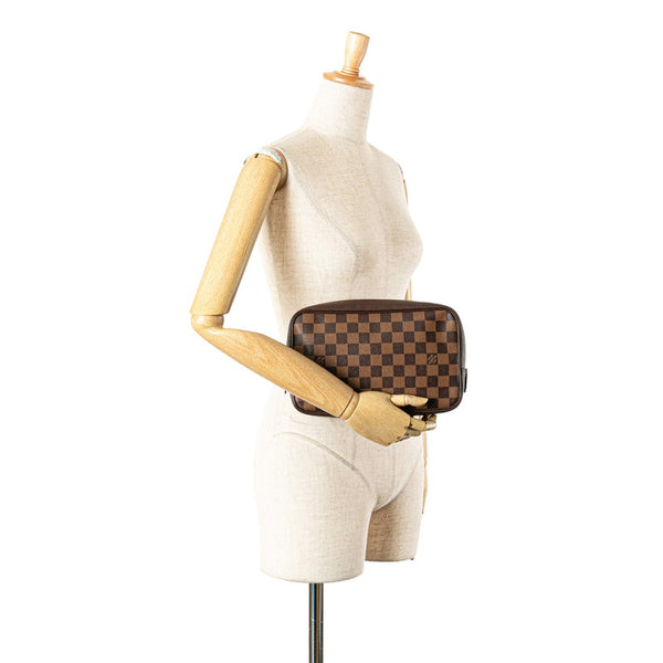 ルイ ヴィトン ダミエ トゥルーストワレット25 ポーチ セカンドバッグ N47623 ブラウン PVC レディース LOUIS VUITTON 【中古】
