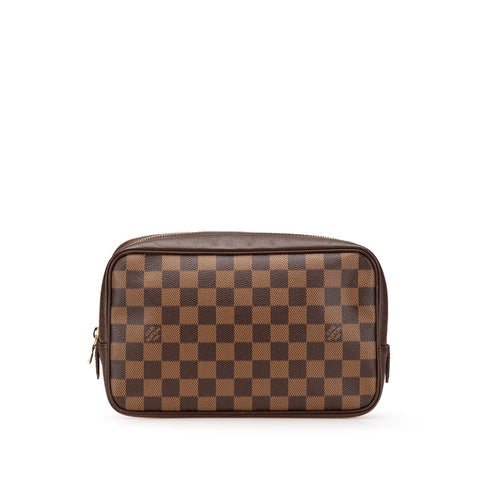 ルイ ヴィトン ダミエ トゥルーストワレット25 ポーチ セカンドバッグ N47623 ブラウン PVC レディース LOUIS VUITTON 【中古】