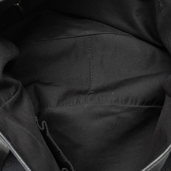 グッチ GGキャンバス アビー ハンドバッグ トートバッグ 130736 ブラック キャンバス レザー レディース GUCCI 【中古】