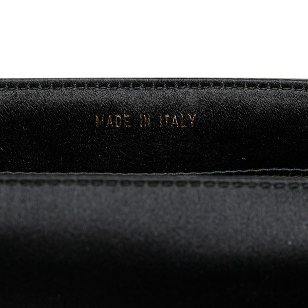 シャネル ココマーク スクエア ミニ ショルダーバッグ ブラック サテン レディース CHANEL 【中古】