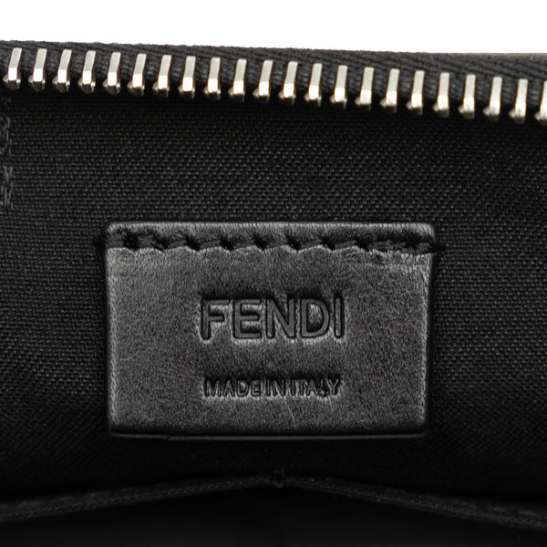 フェンディ ×ジョシュアヴィーダス クラッチバッグ セカンドバッグ 7N0110 ホワイト ブラック レザー レディース FENDI 【中古】