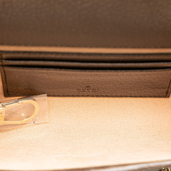 グッチ ラジャ オフィディア ウェブストライプ タイガー 斜め掛け チェーン ミニショルダーバッグ 573797 ベージュ ブラウン マルチカラー PVC レザー レディース GUCCI 【中古】