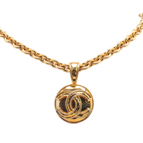シャネル ヴィンテージ ココマーク チェーン ネックレス ゴールド メッキ レディース CHANEL 【中古】