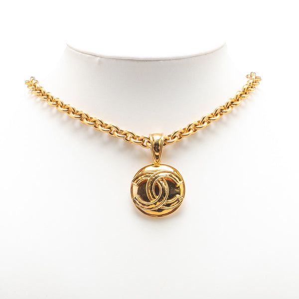 シャネル ヴィンテージ ココマーク チェーン ネックレス ゴールド メッキ レディース CHANEL 【中古】