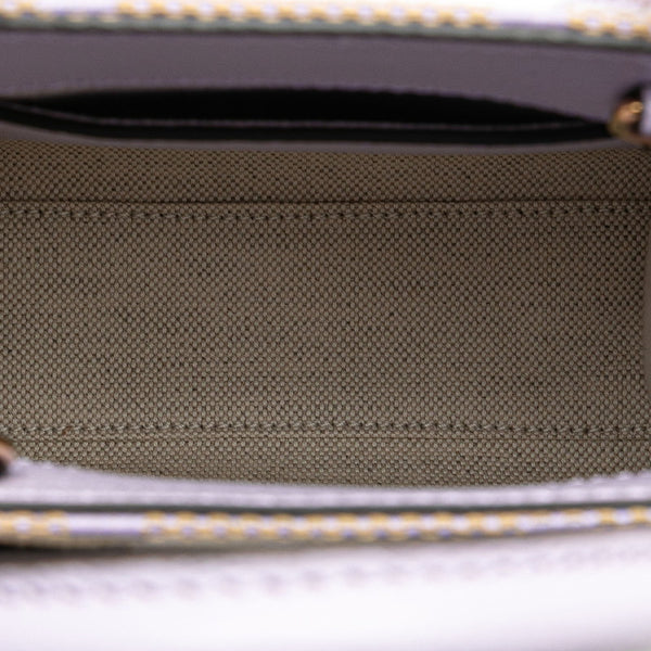 グッチ ジャンボGG ミニトート ハンドバッグ ショルダーバッグ 2WAY 671623 パープル ベージュ キャンバス レザー レディース GUCCI 【中古】