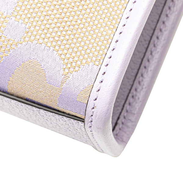 グッチ ジャンボGG ミニトート ハンドバッグ ショルダーバッグ 2WAY 671623 パープル ベージュ キャンバス レザー レディース GUCCI 【中古】