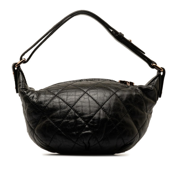 シャネル ワイルドステッチ ココマーク ショルダーバッグ ブラック レザー レディース CHANEL 【中古】