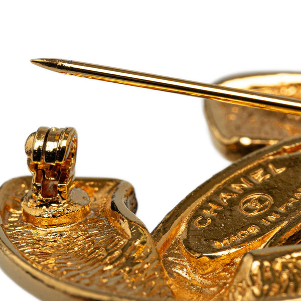 シャネル ココマーク マトラッセ ブローチ ゴールド メッキ レディース CHANEL 【中古】