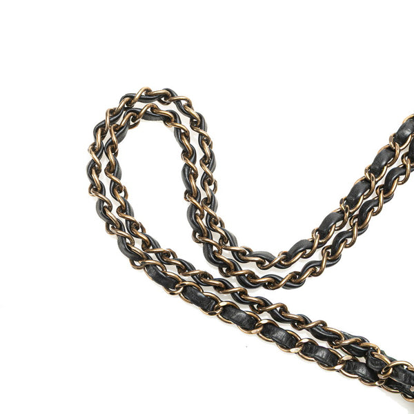 シャネル ココマーク ワイルドステッチ チェーン ショルダーバッグ ブラック ラムスキン レディース CHANEL 【中古】