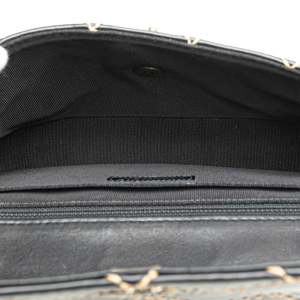 シャネル ココマーク ワイルドステッチ チェーン ショルダーバッグ ブラック ラムスキン レディース CHANEL 【中古】