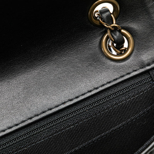 シャネル ココマーク ワイルドステッチ チェーン ショルダーバッグ ブラック ラムスキン レディース CHANEL 【中古】