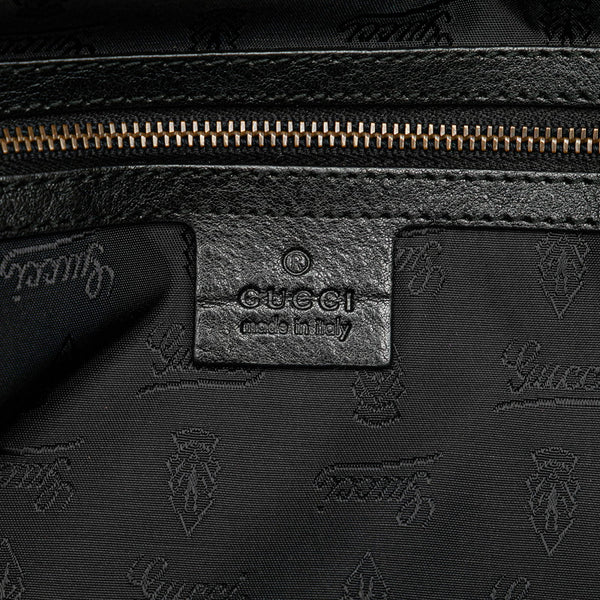 グッチ クレスト ハンドバッグ 207283 ブラック ゴールド レザー レディース GUCCI 【中古】