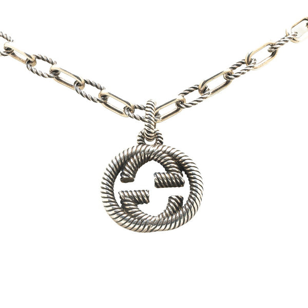 グッチ インターロッキングG ネックレス SV925 シルバー メンズ GUCCI 【中古】