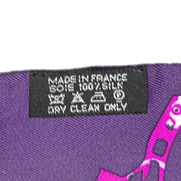 エルメス ツイリー TOUT EN CARRE すべてはカレの中に スカーフ パープル マルチカラー シルク レディース HERMES 【中古】