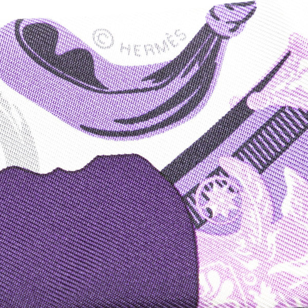 エルメス ツイリー TOUT EN CARRE すべてはカレの中に スカーフ パープル マルチカラー シルク レディース HERMES 【中古】