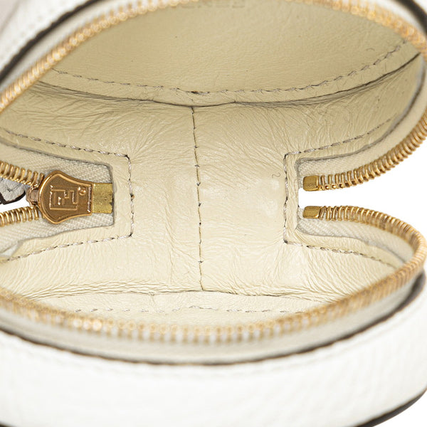 フェンディ ×FILA フェンディマニア リュック バックパック エコバッグ 7AR730 ホワイト ナイロン レザー レディース FENDI 【中古】