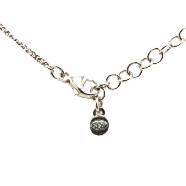 シャネル ココマーク ビジュー ラインストーン ネックレス シルバー メタル レディース CHANEL 【中古】