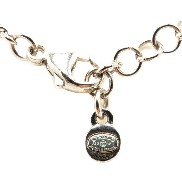 シャネル ココマーク ビジュー ラインストーン ネックレス シルバー メタル レディース CHANEL 【中古】